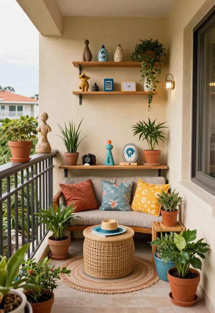 16 Terrace Ideas for Small Balcony Design That Feel Spacious - 15. Personalize Your Space 1