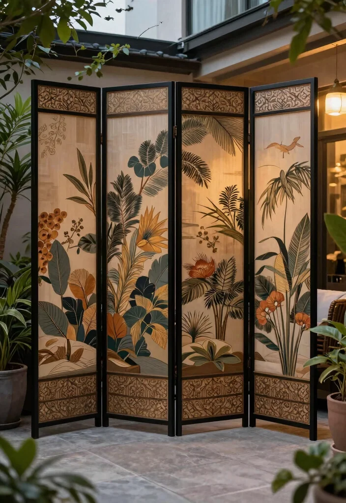 16 Terrace Privacy Ideas That Feel Secluded & Stylish 11 16 Terrace Privacy Ideas That Feel Secluded & Stylish - 11. Folding Screens 1
