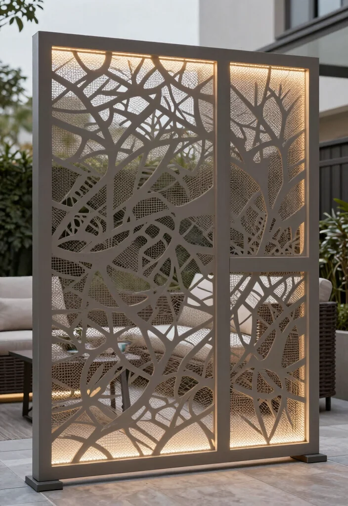 16 Terrace Privacy Ideas That Feel Secluded & Stylish 7 16 Terrace Privacy Ideas That Feel Secluded & Stylish - 7. Privacy Screens with Art 1