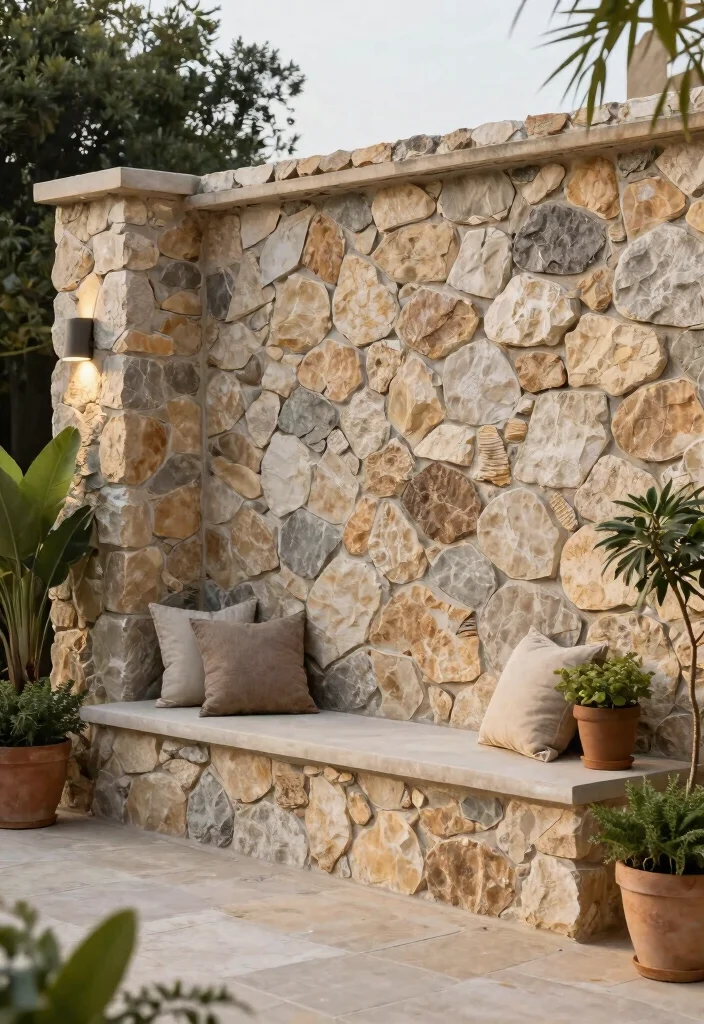 16 Terrace Privacy Ideas That Feel Secluded & Stylish 9 16 Terrace Privacy Ideas That Feel Secluded & Stylish - 9. Outdoor Barriers with Stone 1