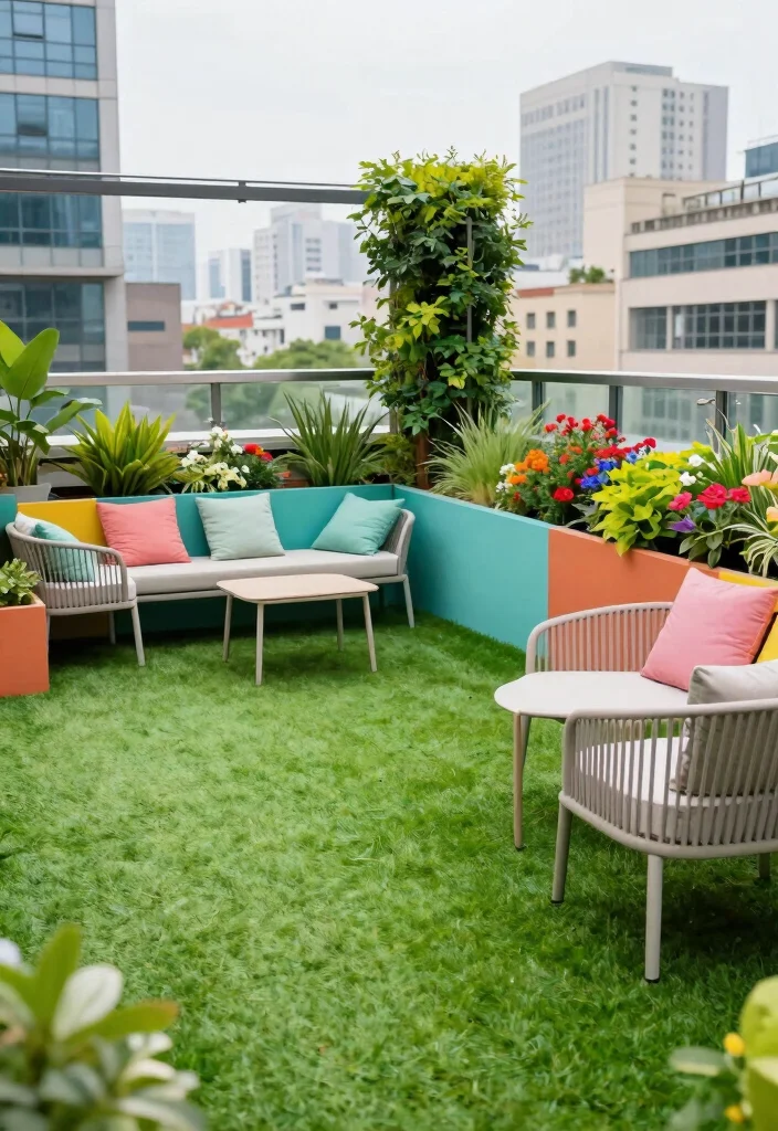 17 Artificial Grass Backyard 2026 Trending Ideas With Low Maintenance Charm - 10. Roof Garden Retreat 1