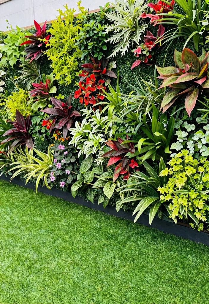 17 Artificial Grass Backyard 2026 Trending Ideas With Low Maintenance Charm - 15. Vertical Garden Walls 1