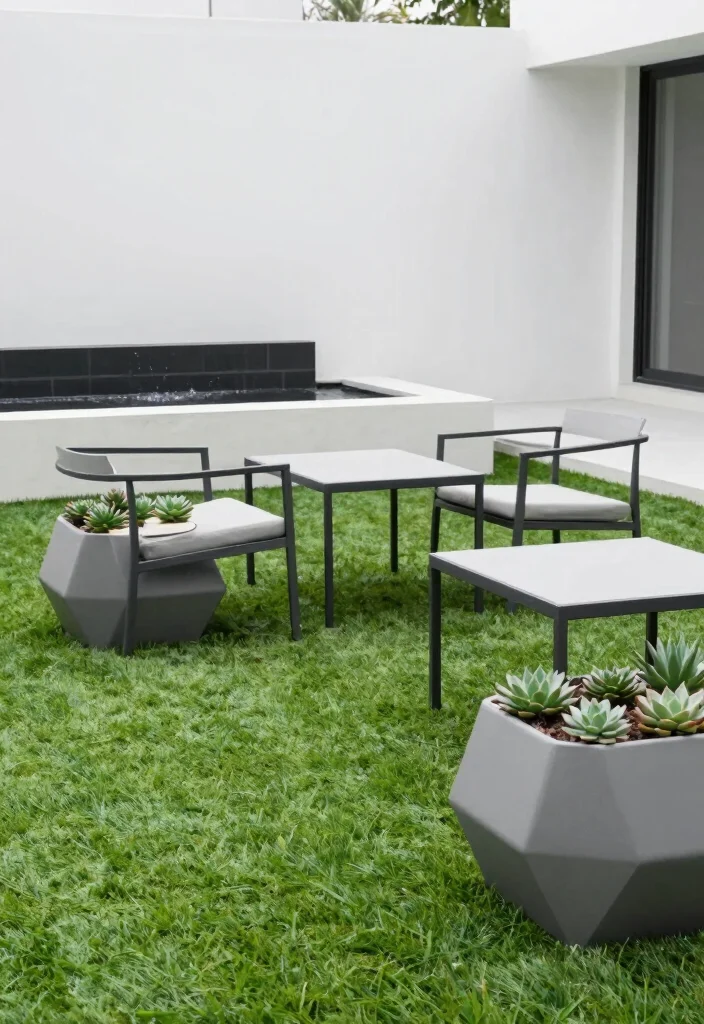 17 Artificial Grass Backyard 2026 Trending Ideas With Low Maintenance Charm - 9. Modern Minimalism 1