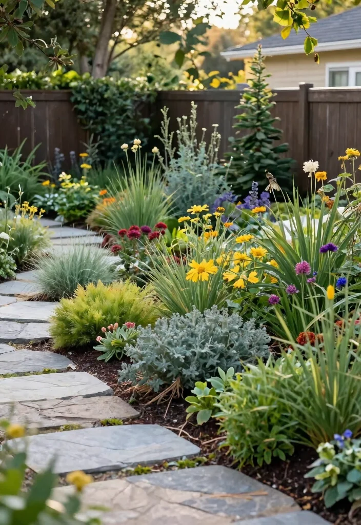 17 Contemporary Backyard Landscaping Ideas With Clean Lines - 12. Native Plant Landscaping 1