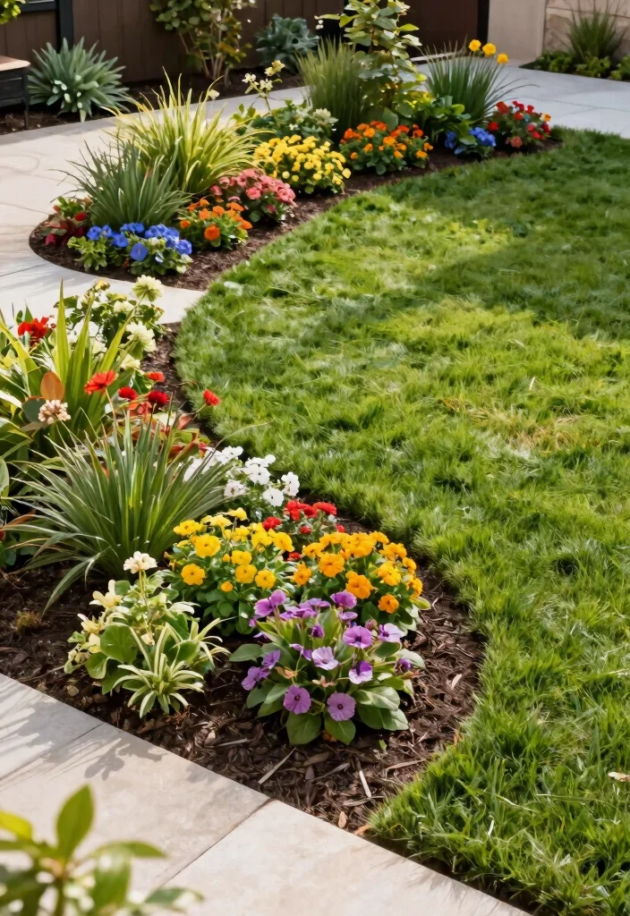 17 Contemporary Backyard Landscaping Ideas With Clean Lines - 16. Soft Landscape Edging 1