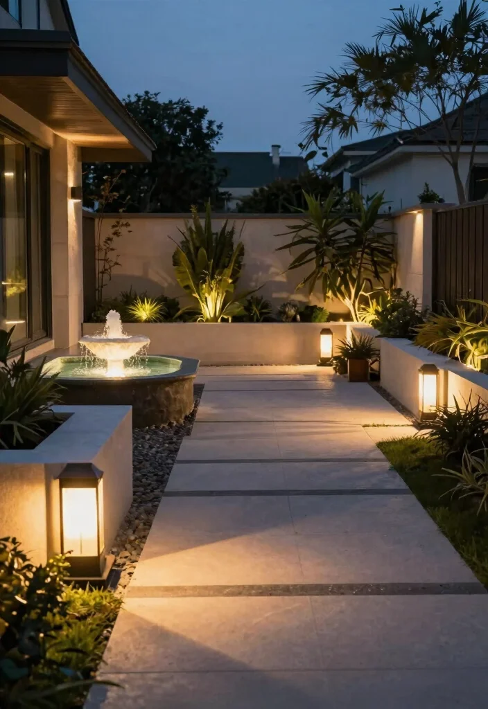 17 Contemporary Backyard Landscaping Ideas With Clean Lines - 17. Thoughtful Lighting Design 1