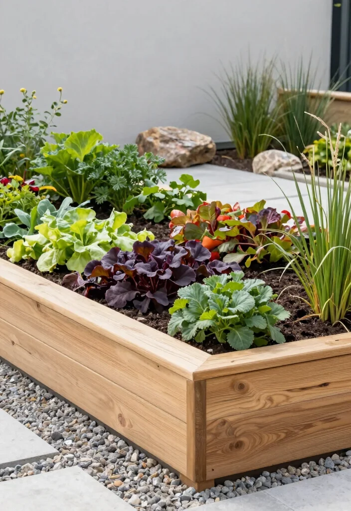 17 Contemporary Backyard Landscaping Ideas With Clean Lines - 6. Raised Garden Beds 1