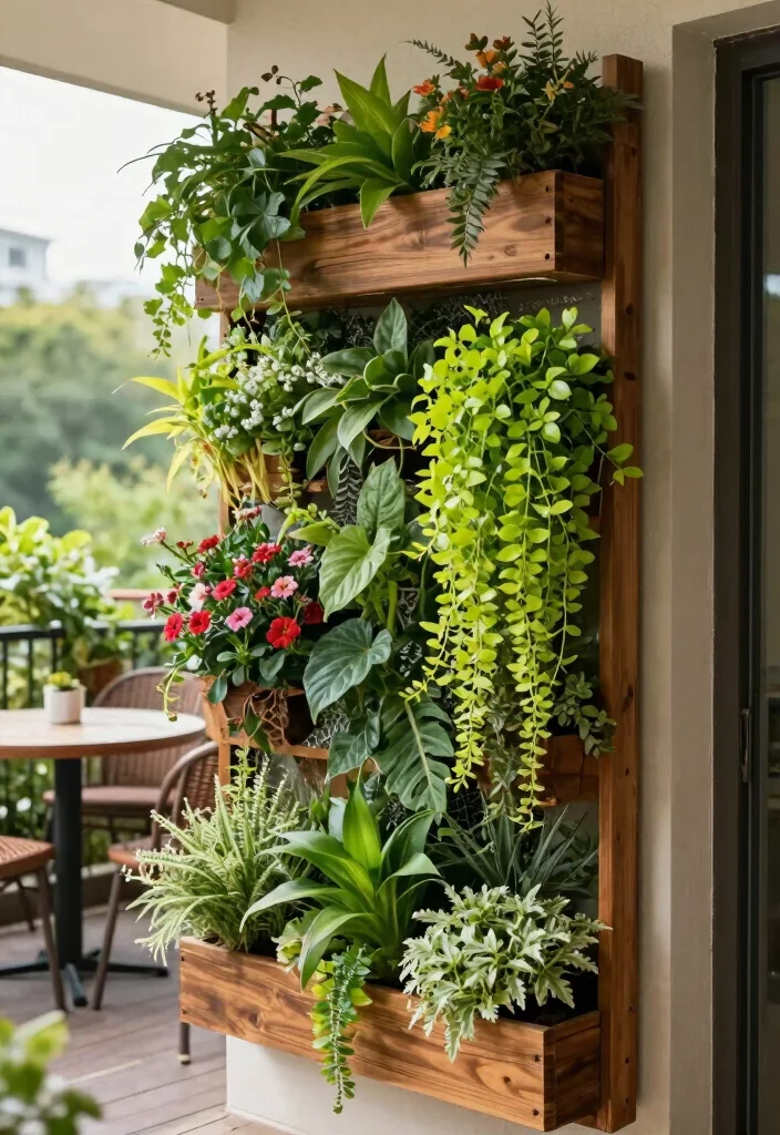 17 Garden on Balcony Ideas That Create a Mini Oasis 1 17 Garden on Balcony Ideas That Create a Mini Oasis - 1. Vertical Garden Delight 1