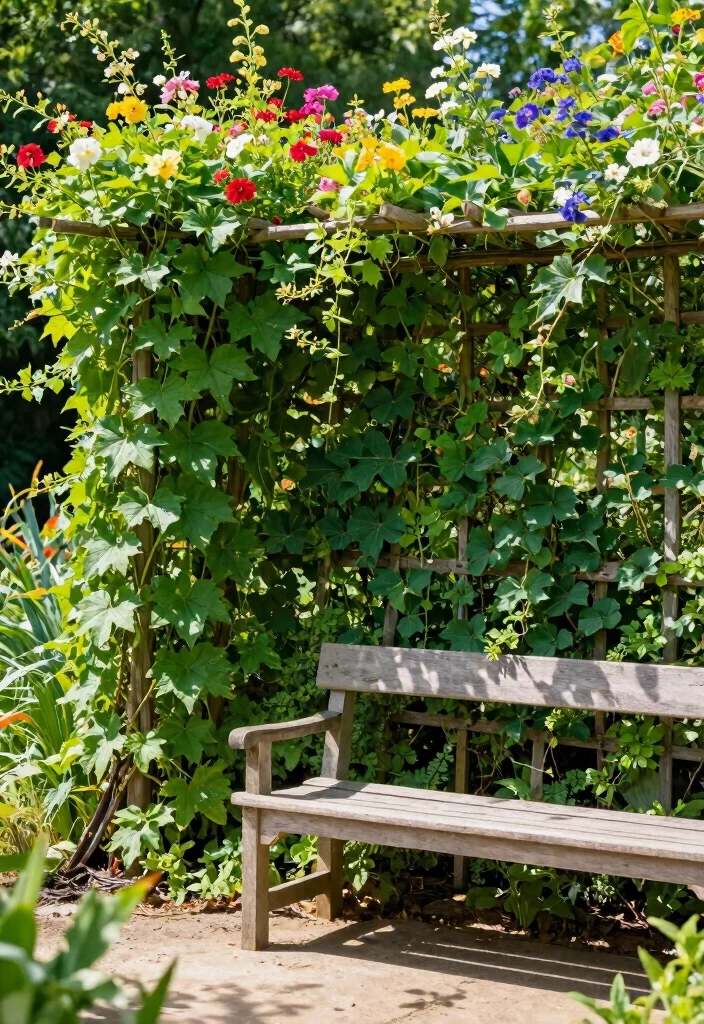 17 Green Garden Fence Ideas With Natural Vibes 12 17 Green Garden Fence Ideas With Natural Vibes - 12. Living Fence from Climbing Plants 1