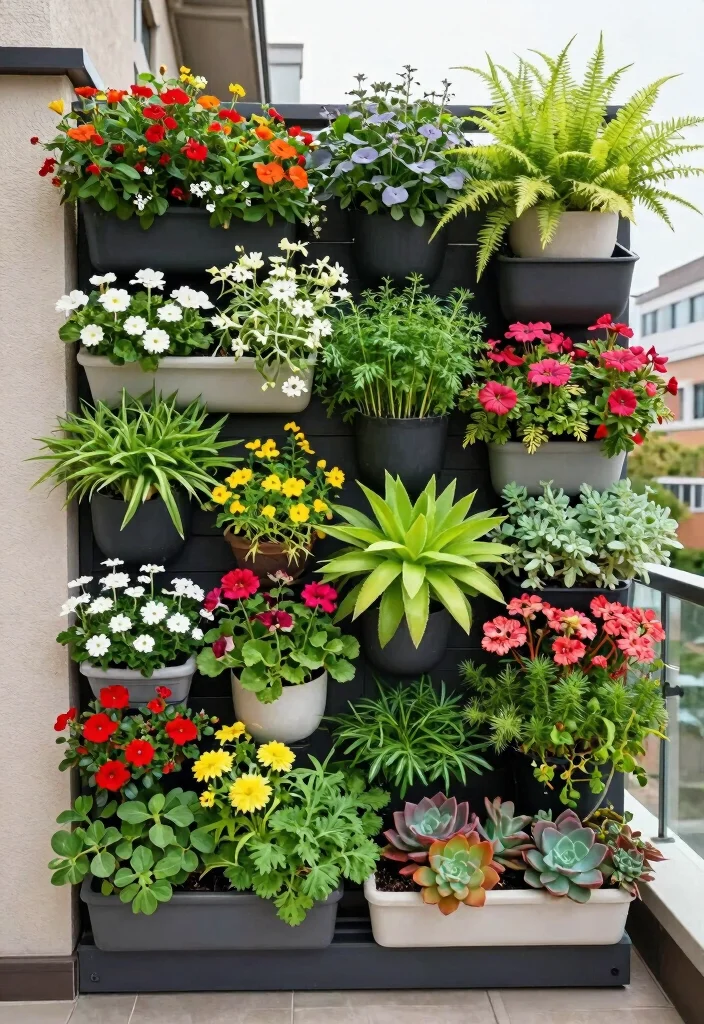 17 Ideas for Terrace That Transform Any Space - 1. Vertical Garden Wonder 1