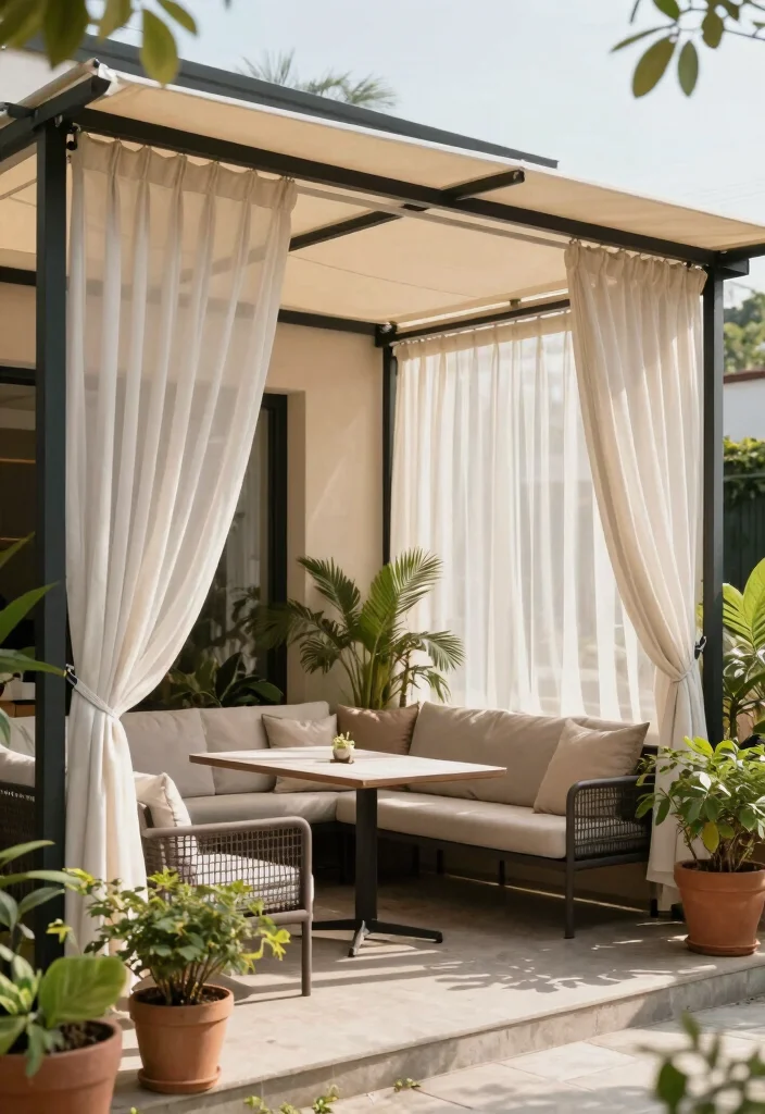 17 Ideas for Terrace That Transform Any Space - 11. A Canopy for Shade 1