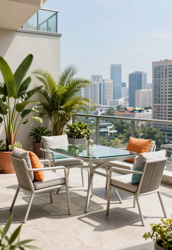 17 Modern Balcony Design Luxury Ideas With Sleek Vibes 3 17 Modern Balcony Design Luxury Ideas With Sleek Vibes - 3. Luxury Outdoor Furniture 1