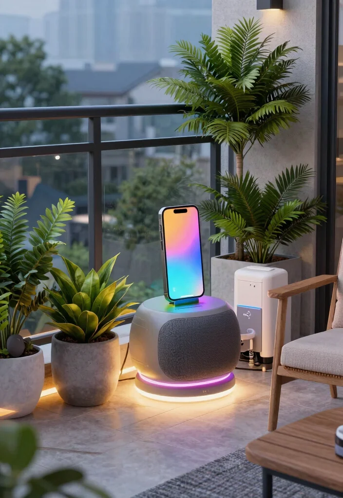 17 Modern Balcony Design Luxury Ideas With Sleek Vibes 9 17 Modern Balcony Design Luxury Ideas With Sleek Vibes - 9. Smart Technology Integration 1