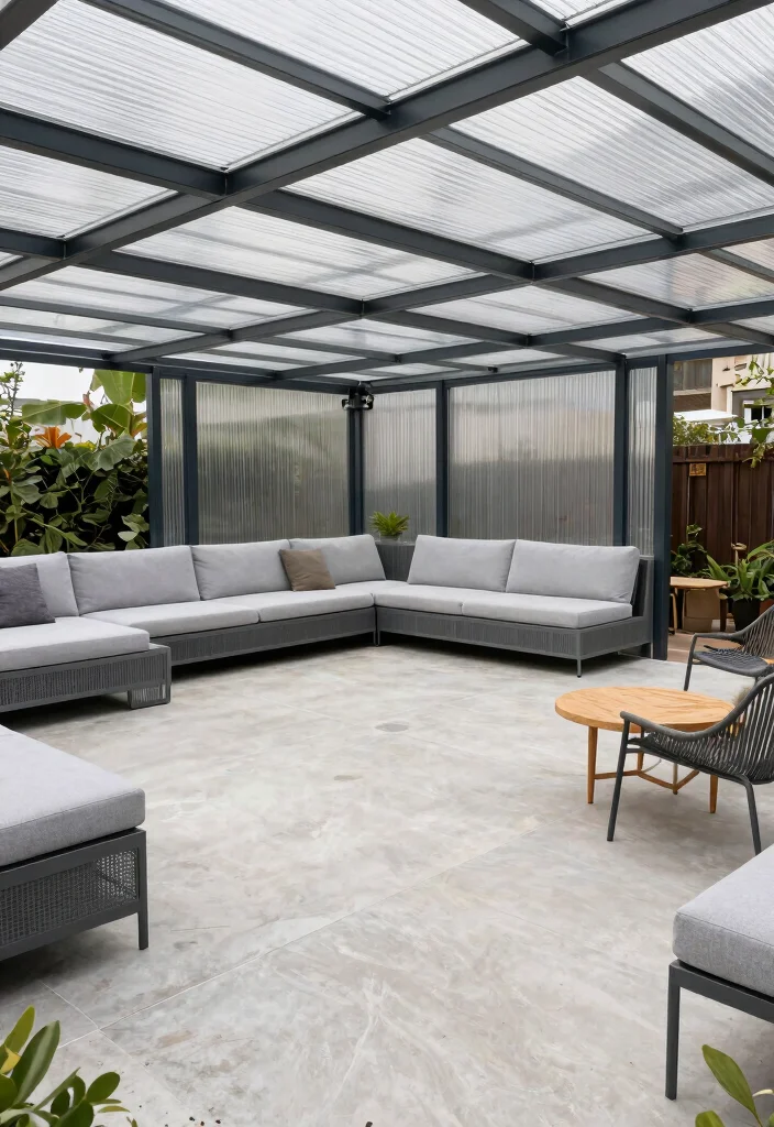17 Pergola With Polycarbonate Roof Ideas for Durable Shade 16 17 Pergola With Polycarbonate Roof Ideas for Durable Shade - 16. Customizable Modular Pergola 1