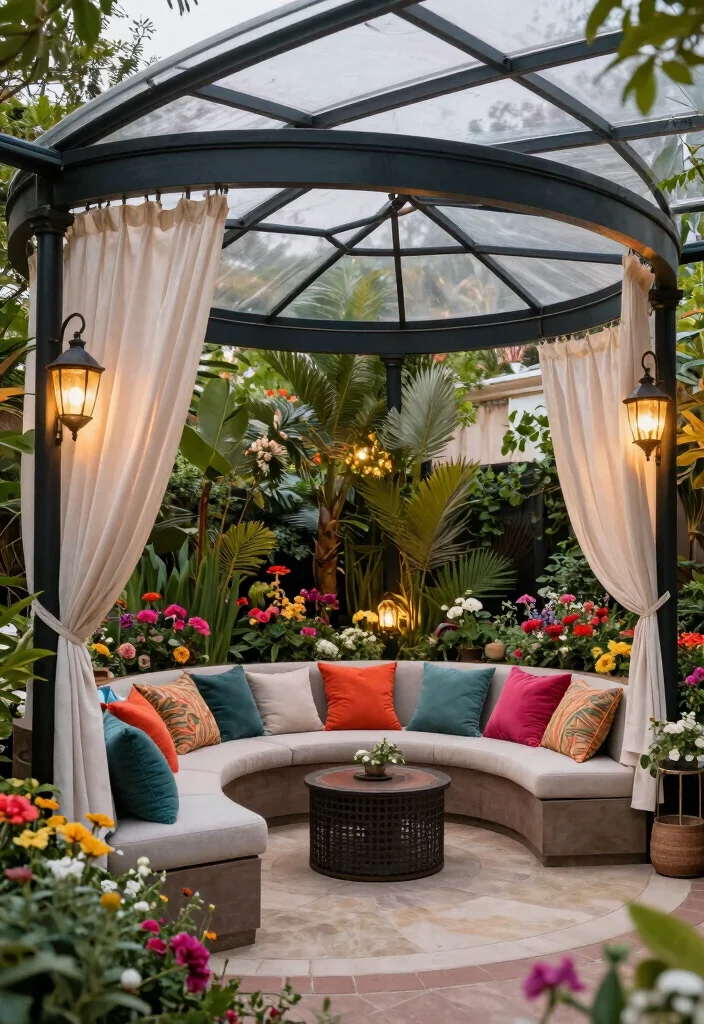 17 Pergola With Polycarbonate Roof Ideas for Durable Shade 3 17 Pergola With Polycarbonate Roof Ideas for Durable Shade - 3. Elegant Curved Pergola 1