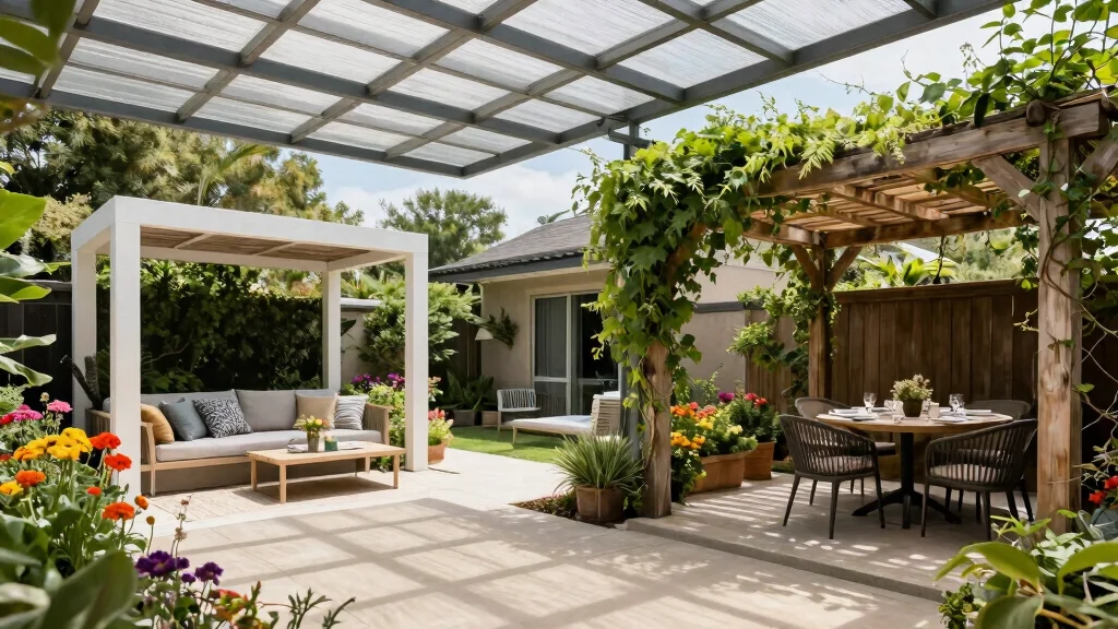 17 Pergola With Polycarbonate Roof Ideas for Durable Shade
