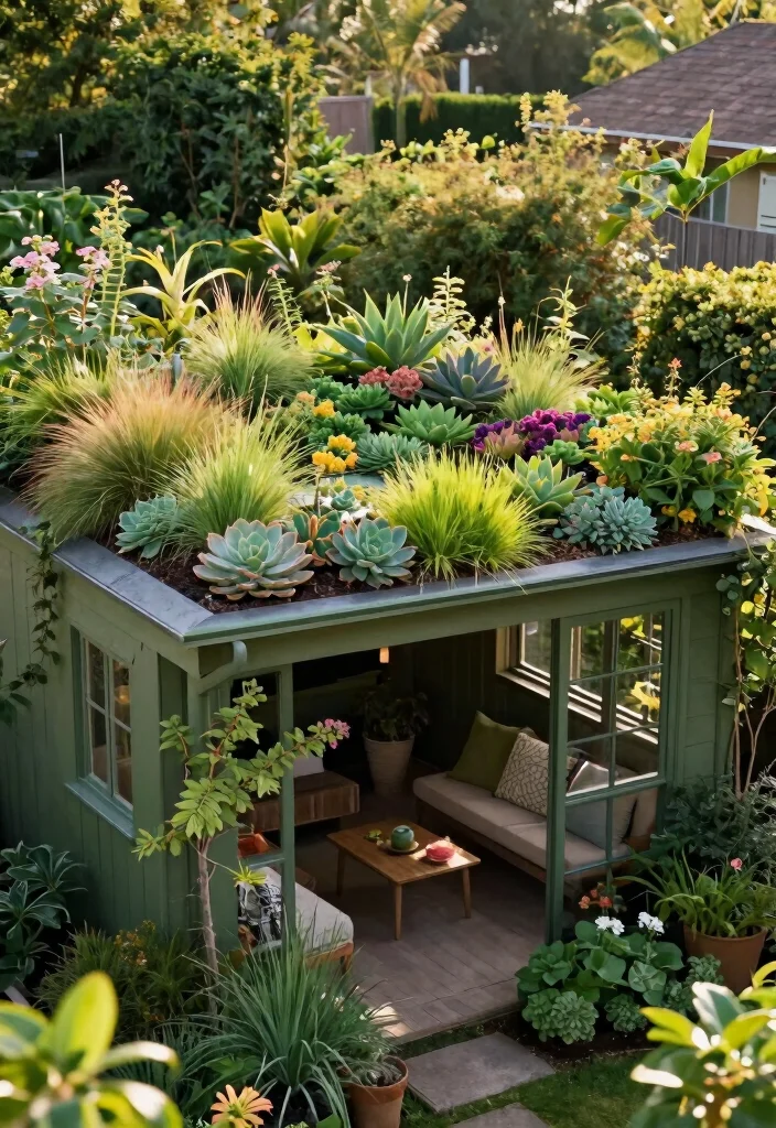 17 Privacy Landscaping Backyard Ideas That Feel Secluded - 11. Green Roofs 1