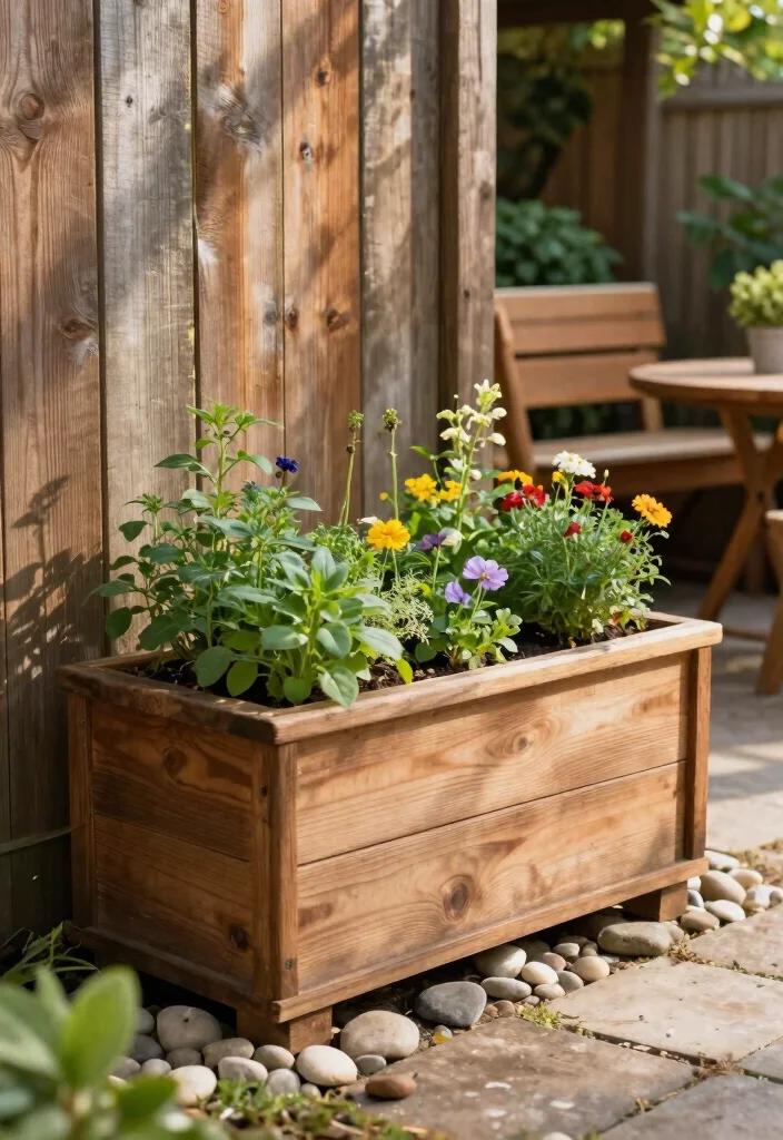 17 Rectangular Planter Box Ideas With Clean Lines - 1. Rustic Wooden Charm 1