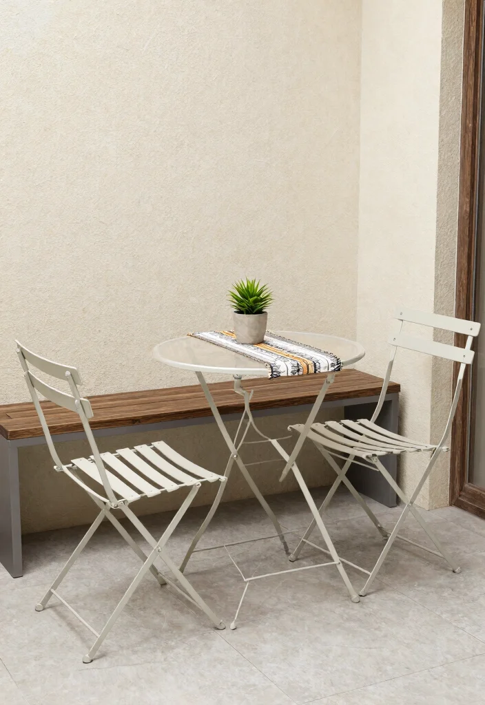 17 Small Balcony Decor 2026 Trending Ideas That Feel Cozy & Chic - 3. Space-Saving Furniture 1