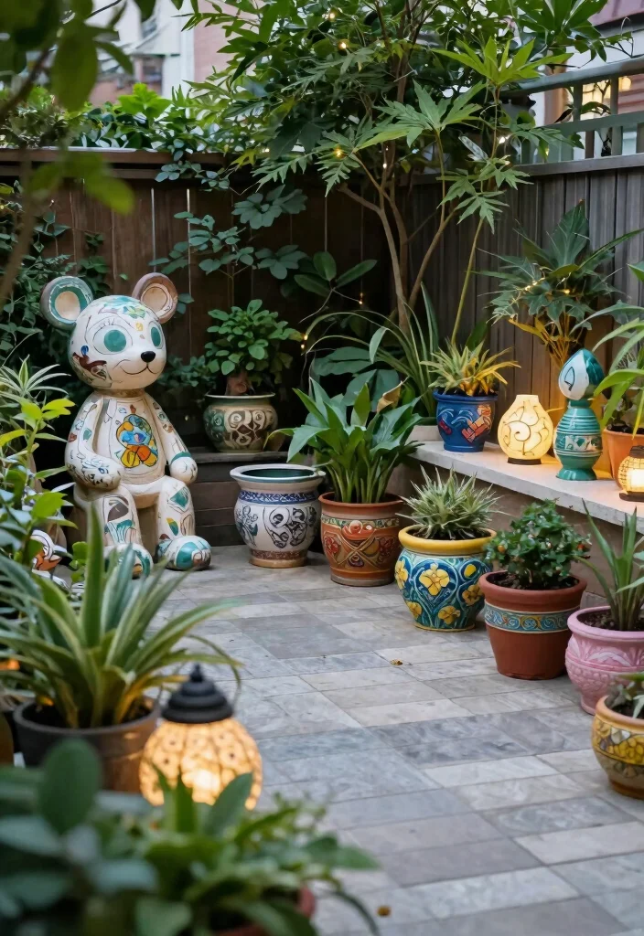 17 Terrace Garden Design Rooftop Ideas With Lush Greenery 12 17 Terrace Garden Design Rooftop Ideas With Lush Greenery - 12. Outdoor Art and Decor 1