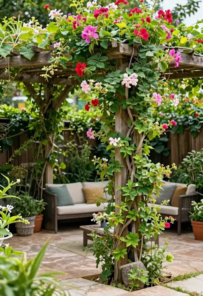 17 Terrace Garden Design Rooftop Ideas With Lush Greenery 9 17 Terrace Garden Design Rooftop Ideas With Lush Greenery - 9. Climbing Plants and Trellises 1