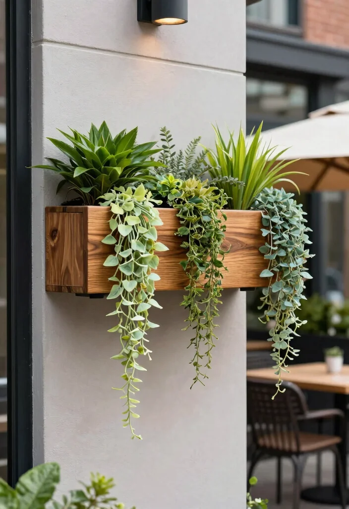 17 Timber Planter Boxes Ideas With Natural Warmth - 13. Wall-Mounted Timber Planters 1