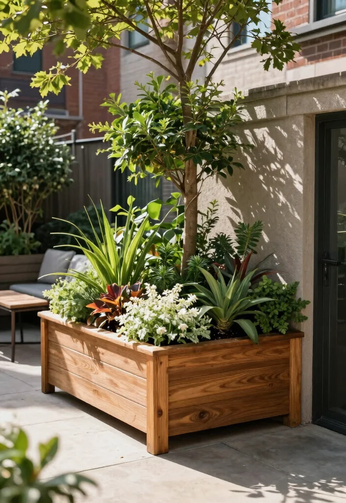 17 Timber Planter Boxes Ideas With Natural Warmth - 5. Corner Timber Planter Box 1