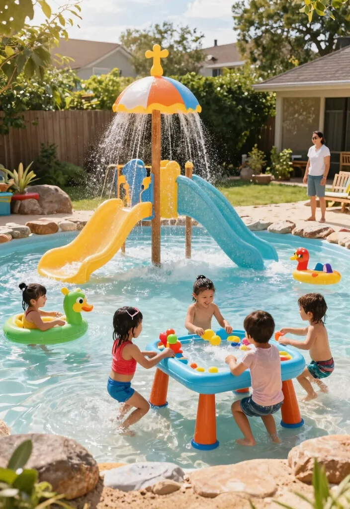 18 Backyard Playground Landscaping Ideas Kids Will Love - 12. Water Play Areas 1