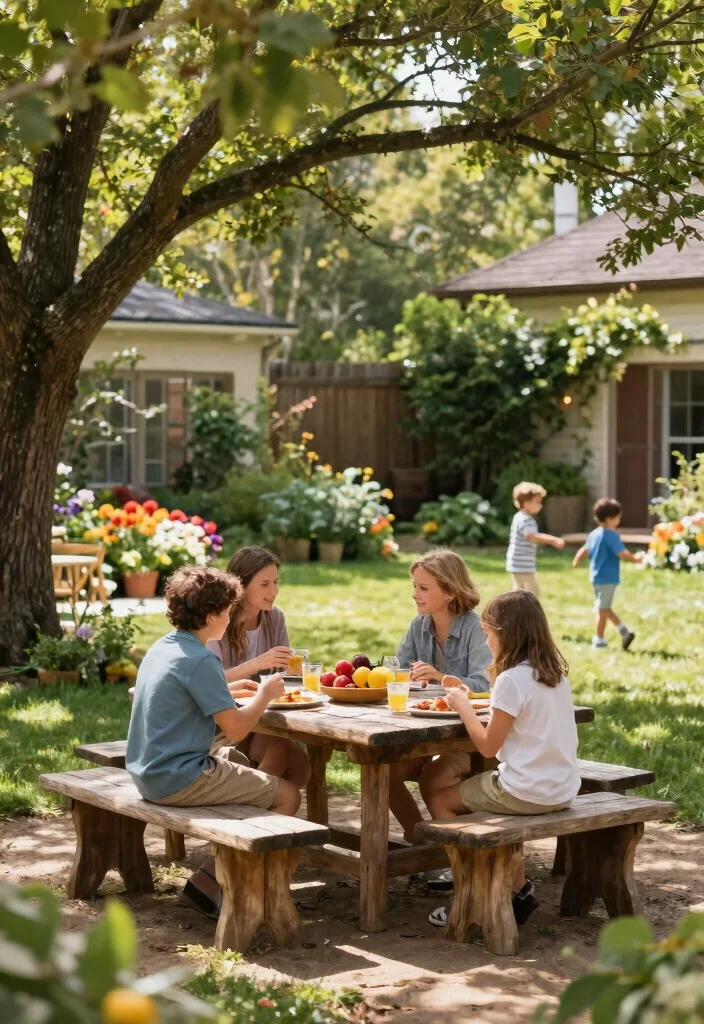 18 Backyard Playground Landscaping Ideas Kids Will Love - 13. Family-Friendly Picnic Areas 1