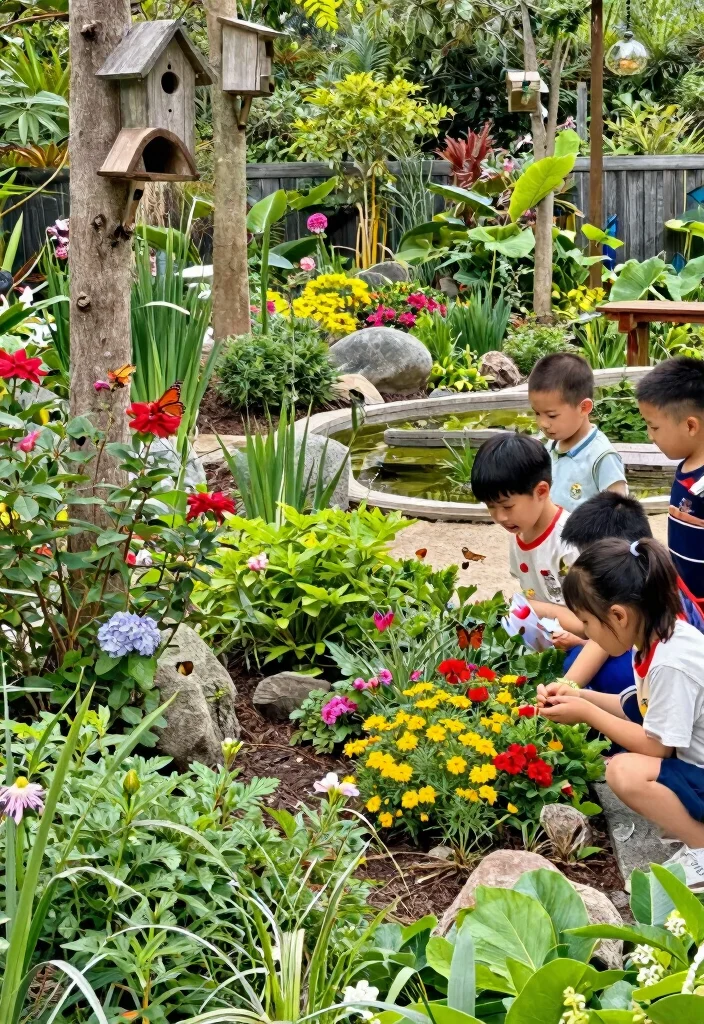 18 Backyard Playground Landscaping Ideas Kids Will Love - 15. Wildlife Gardens 1