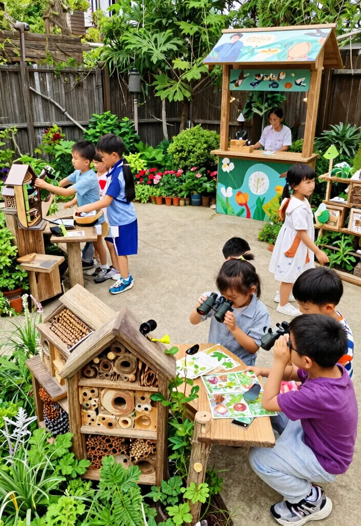 18 Backyard Playground Landscaping Ideas Kids Will Love - 17. Interactive Nature Stations 1