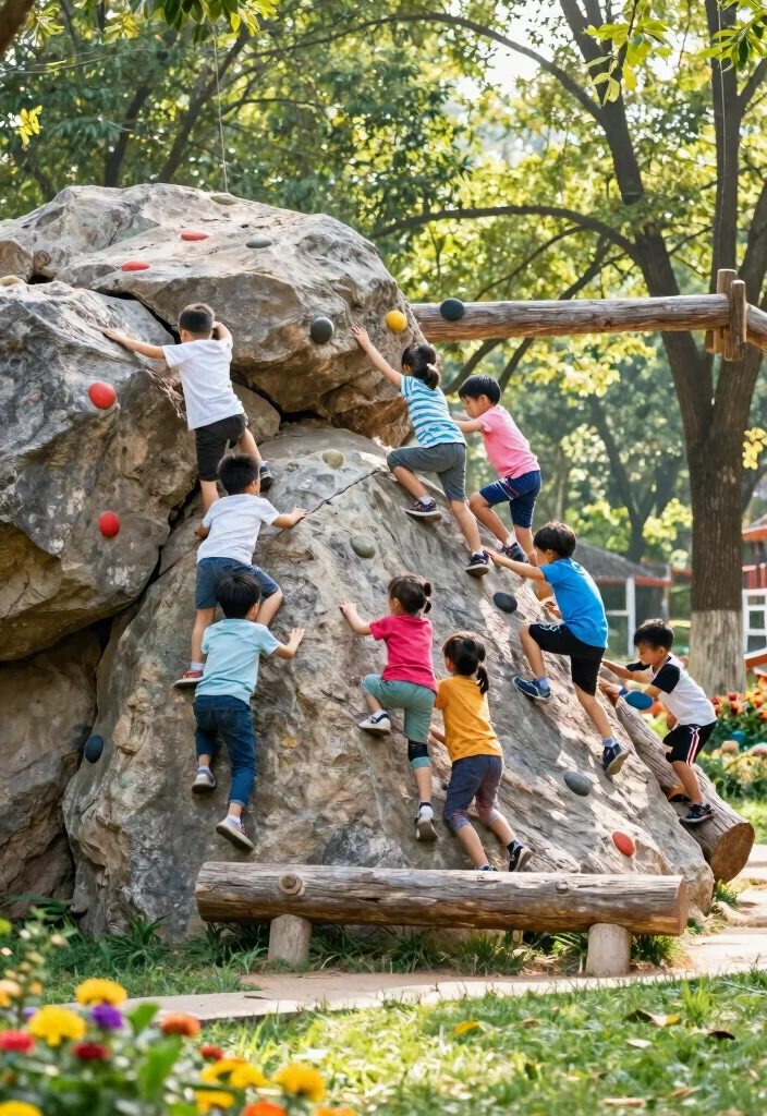 18 Backyard Playground Landscaping Ideas Kids Will Love - 6. Natural Climbing Features 1