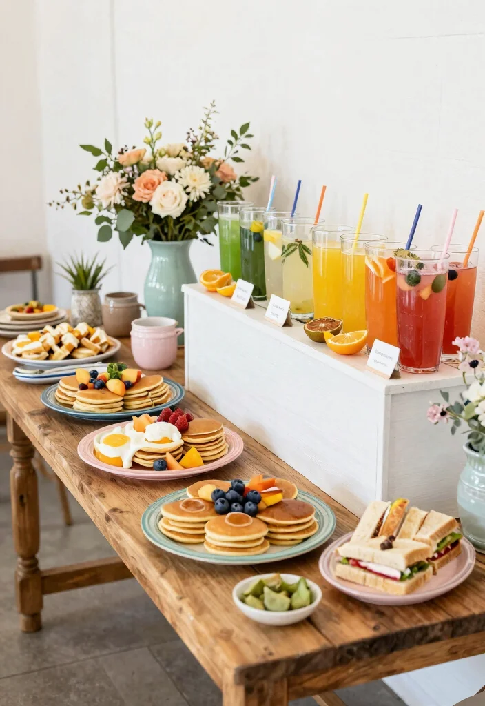 18 Backyard Reception on a Budget Ideas That Still Wow - 12. Brunch-Themed Reception 1
