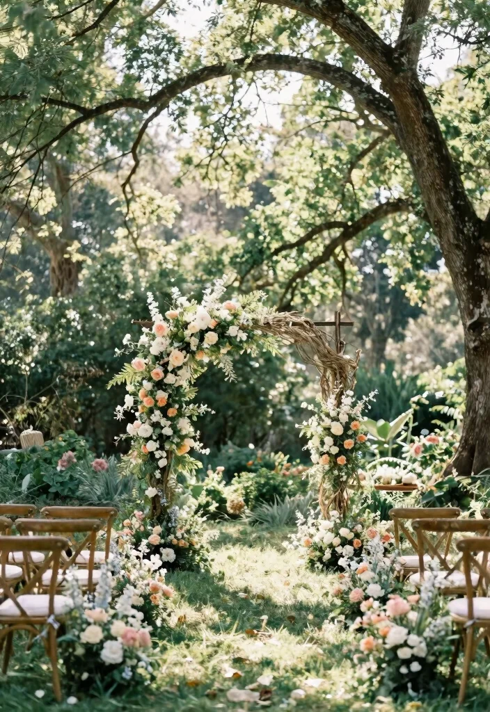18 Backyard Reception on a Budget Ideas That Still Wow - 13. Natural Backdrops 1
