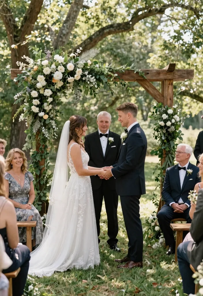 18 Backyard Reception on a Budget Ideas That Still Wow - 18. Heartfelt Ceremony 1