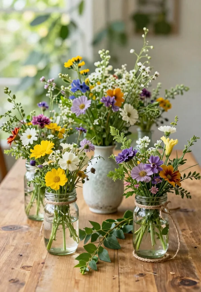 18 Backyard Reception on a Budget Ideas That Still Wow - 2. DIY Floral Arrangements 1