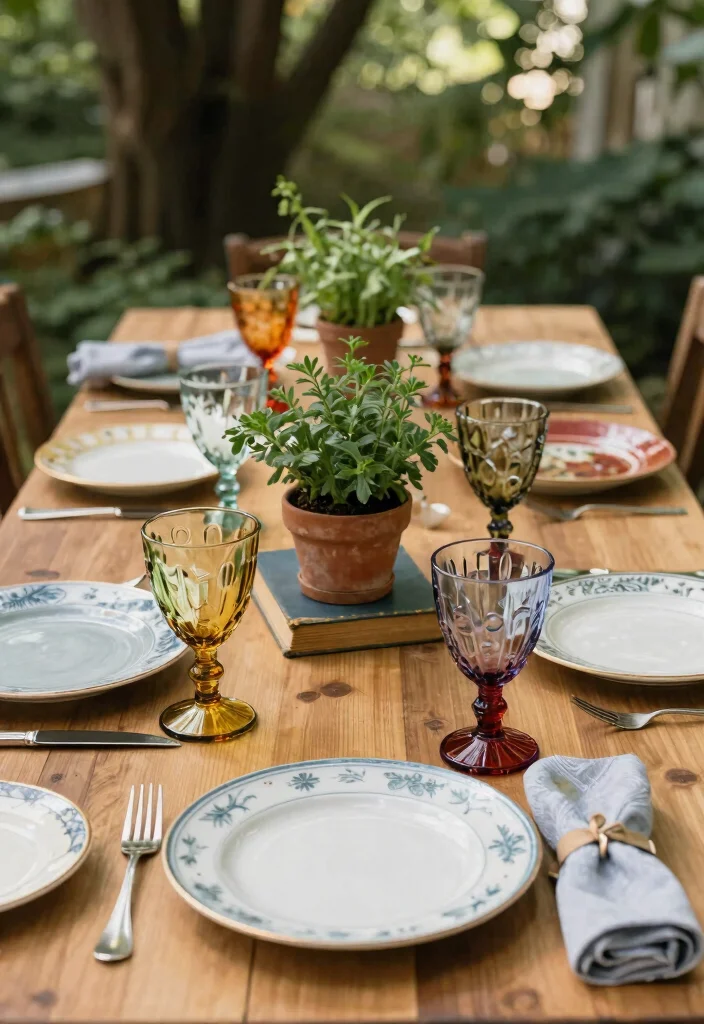 18 Backyard Reception on a Budget Ideas That Still Wow - 6. Unique Table Settings 1