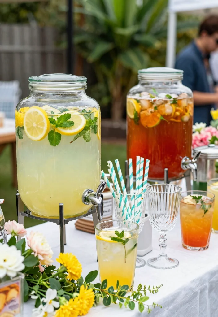 18 Backyard Reception on a Budget Ideas That Still Wow - 8. Themed Drink Stations 1