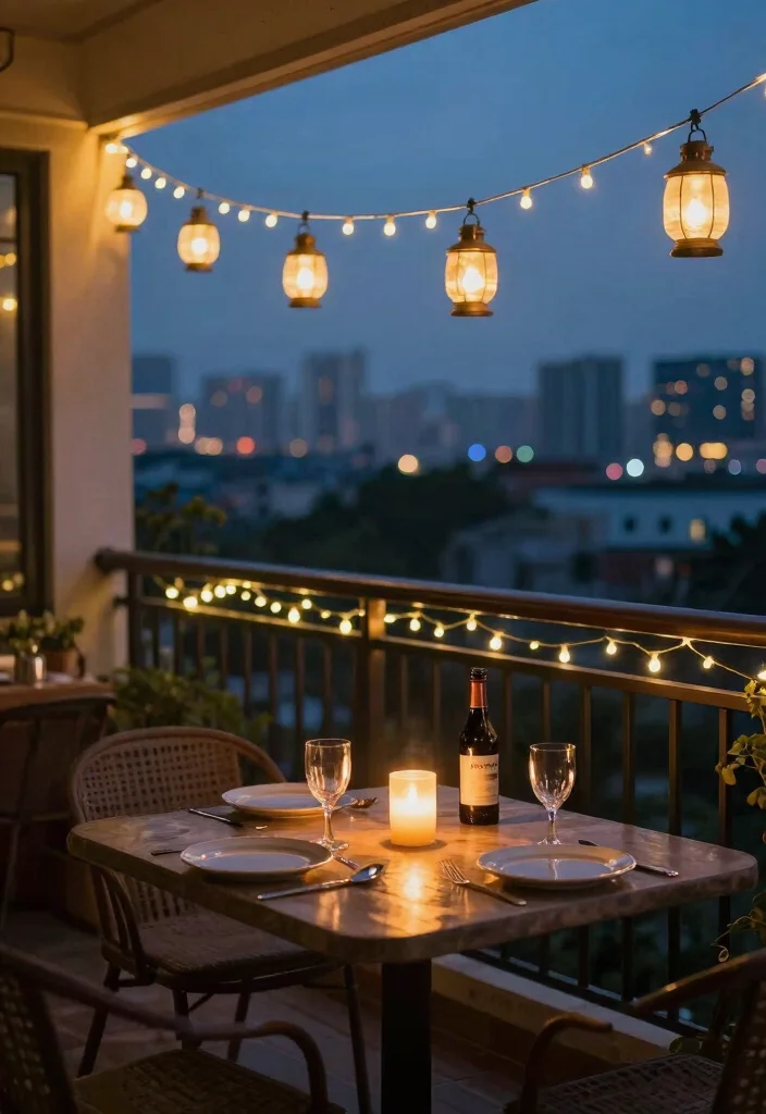 18 Balcony BBQ Ideas for Fun Outdoor Cooking 11 18 Balcony BBQ Ideas for Fun Outdoor Cooking - 11. Add Cozy Lighting 1