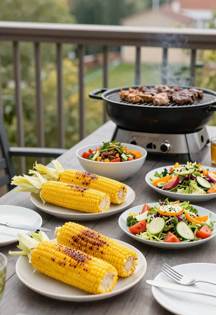 18 Balcony BBQ Ideas for Fun Outdoor Cooking 15 18 Balcony BBQ Ideas for Fun Outdoor Cooking - 15. Balance Your Menu with Sides 1