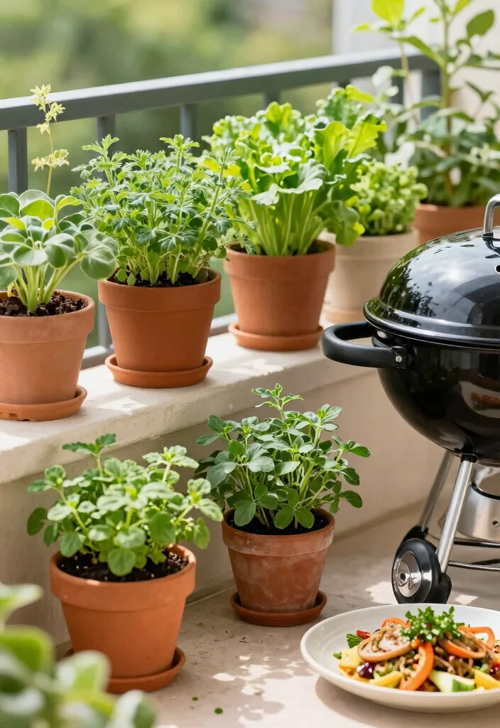 18 Balcony BBQ Ideas for Fun Outdoor Cooking 9 18 Balcony BBQ Ideas for Fun Outdoor Cooking - 9. Miniature Grill Garden 1