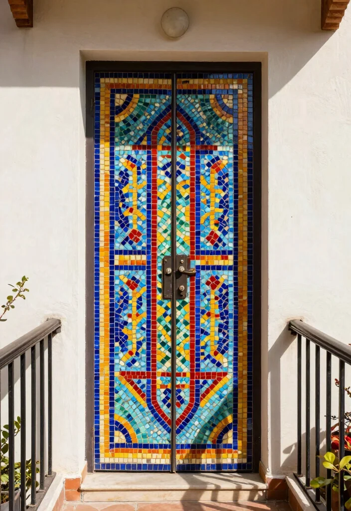 18 Balcony Door Design Indian Ideas With Elegant Detail 12 18 Balcony Door Design Indian Ideas With Elegant Detail - 12. Artistic Mosaic Designs 1