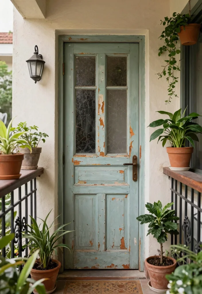 18 Balcony Door Design Indian Ideas With Elegant Detail 15 18 Balcony Door Design Indian Ideas With Elegant Detail - 15. Repurposed Vintage Doors 1