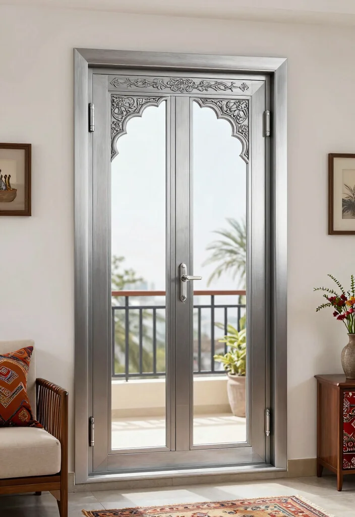18 Balcony Door Design Indian Ideas With Elegant Detail 7 18 Balcony Door Design Indian Ideas With Elegant Detail - 7. Fusion of Modern and Traditional 1