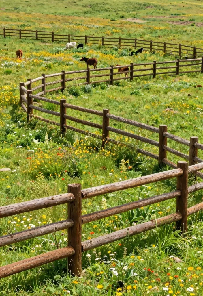 18 Garden Fence Design Ideas That Elevate Your Yard - 6. Split Rail Fencing for a Country Touch 1