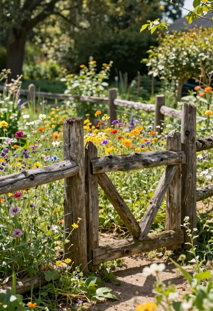 18 Garden Fence Design Ideas That Elevate Your Yard - 8. Vintage Farm Fencing for Nostalgic Touch 1