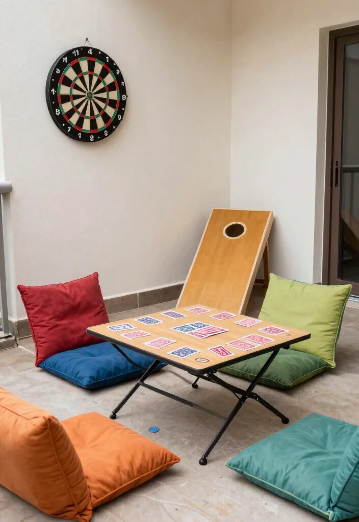 18 Home Balcony Design Ideas With Modern Touch - 11. Playful Outdoor Games 1