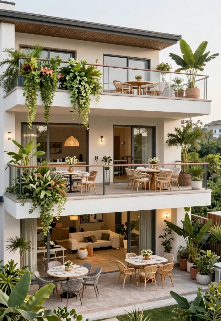 18 Home Balcony Design Ideas With Modern Touch - 13. Multi-Level Balconies 1