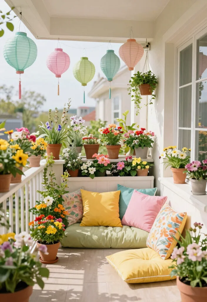 18 Home Balcony Design Ideas With Modern Touch - 16. Seasonal Decor Changes 1