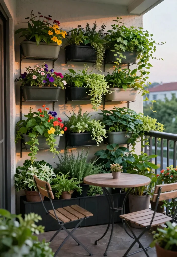 18 Home Balcony Design Ideas With Modern Touch - 3. Vertical Gardens for a Green Touch 1